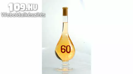 Különleges formájú bor - Lombik alakú üveg benne szám (55)